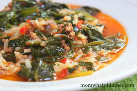 Spinach and Rice-Pirincli Ispanak