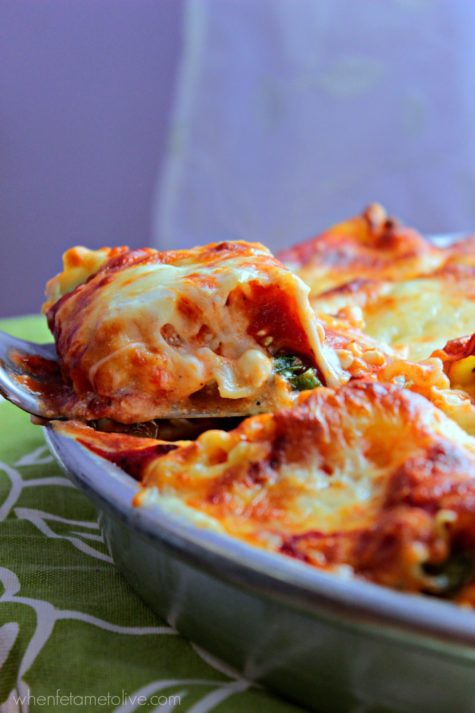 Spinach Lasagna Roll Ups When Feta Met Olive